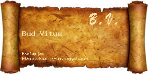 Bud Vitus névjegykártya